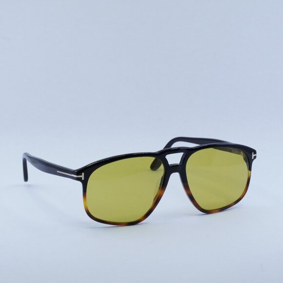 🕶️ New Tom Ford Pierre-02 FT1000 05E Sunglasses - Black to Dark Havana Frame - Picture 1 of 12